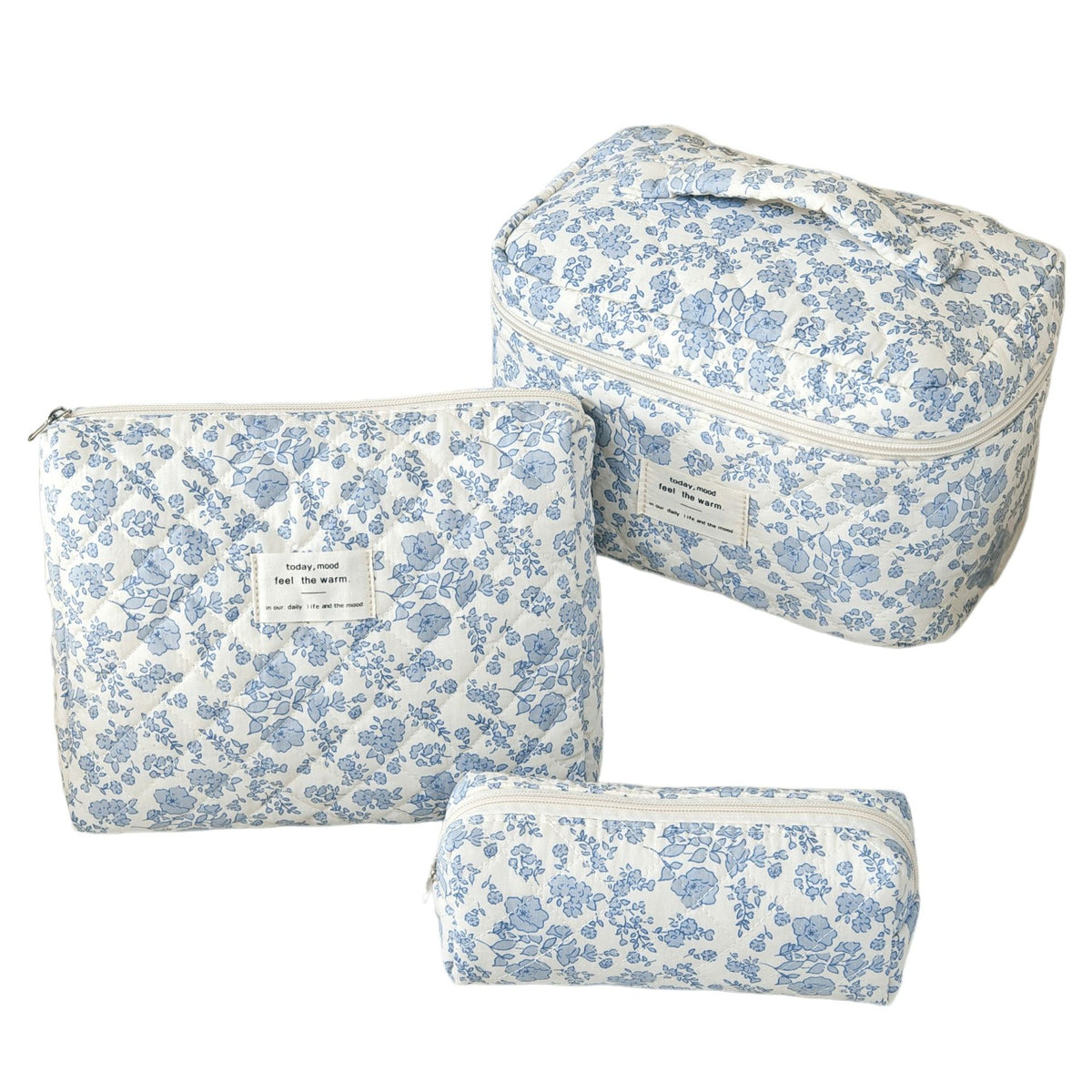 Large Capacity Portable Floral Cosmetics Storage Cosmetic Bags
