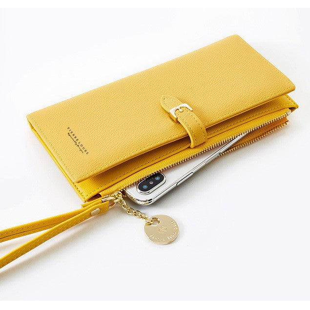 Women's Solid Color Long Simple Fashion Large Ladies Wallet