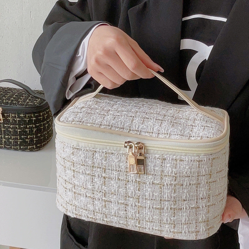 Style Large Capacity Plaid Portable Korean Toiletry Bags