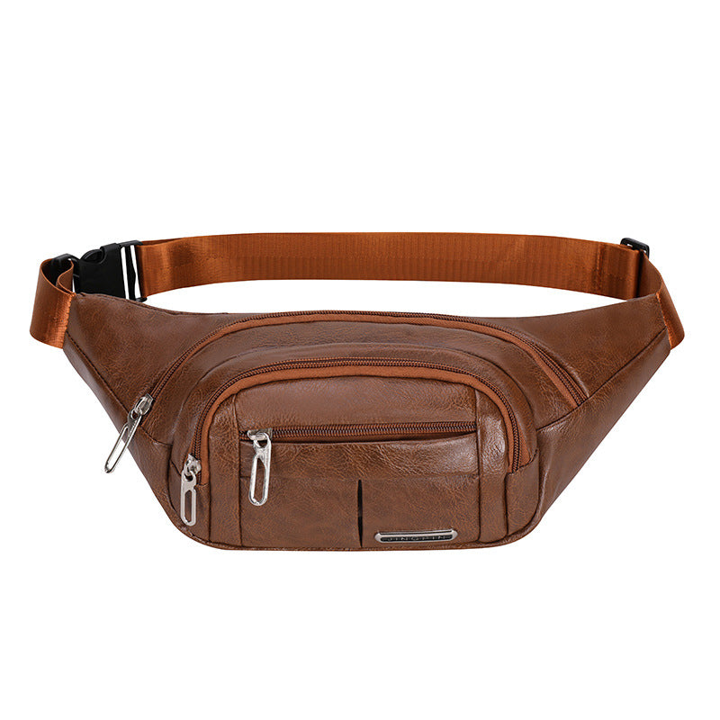 Men's New Leather Business Leisure Waterproof Men's Waist Packs