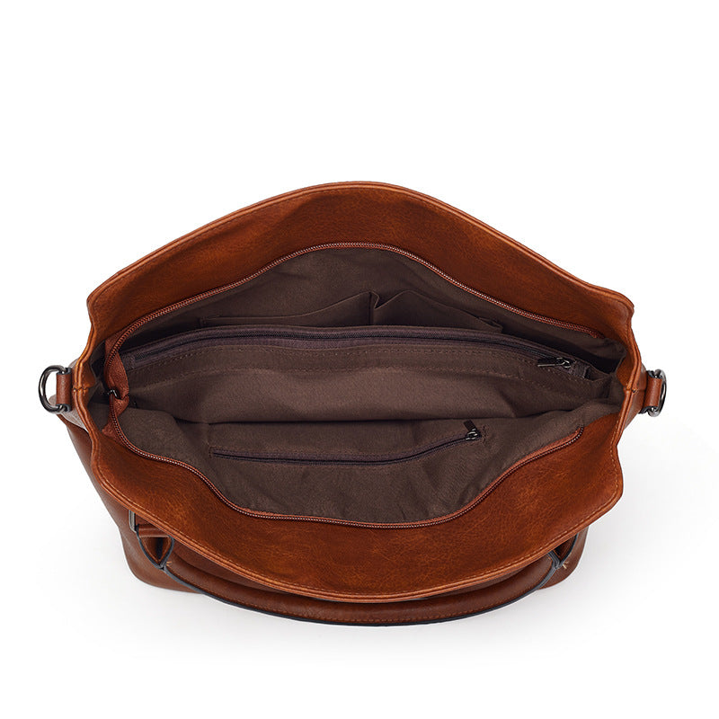 Women's Fashion Large Capacity Soft Leather Retro Bags