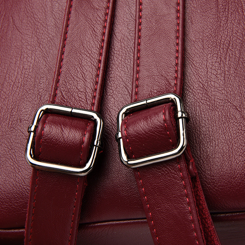 Female Versatile Large Capacity Soft Leather Bags