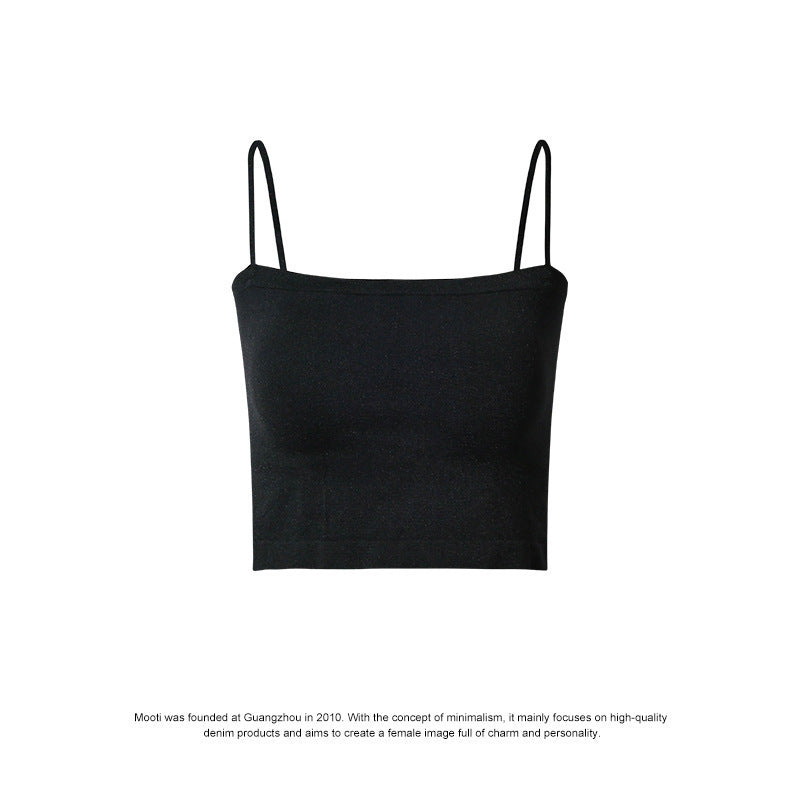 Hot With Chest Pad Fixed Cup Backless Bandeau Vest Tanks Camis