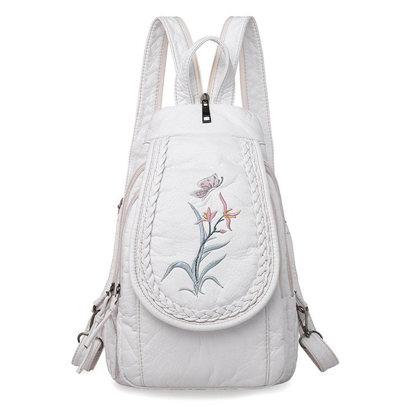 Women's Multifunctional Washed Soft Leather Korean Bags