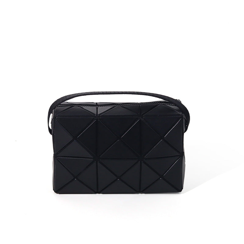 Women's Geometric Triangle Box Niche Rhombus Grid Bags