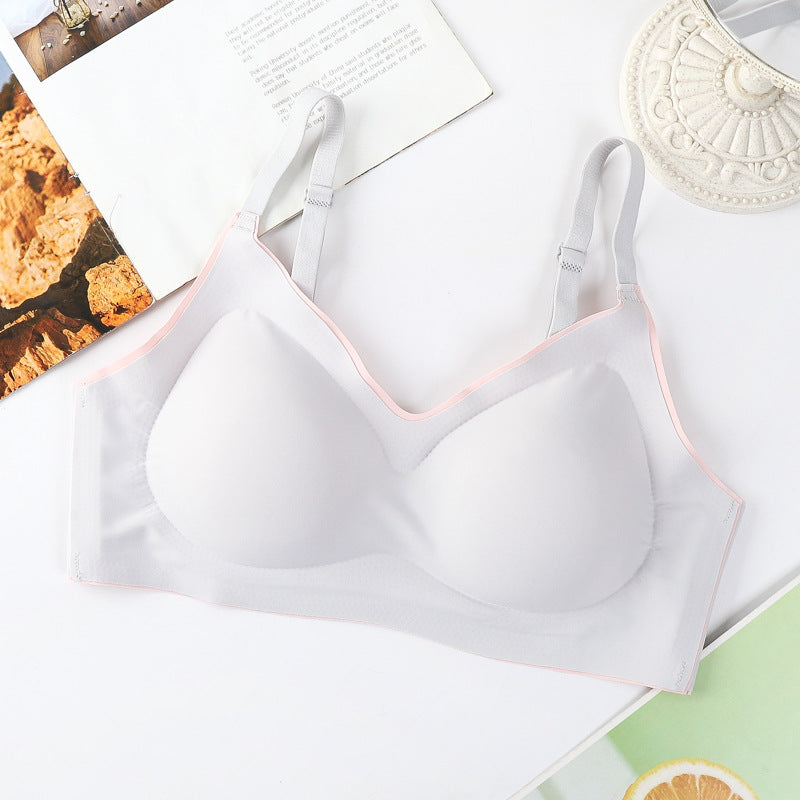 Women's Ice Silk Seamless Wireless Push Up Everyday Bras