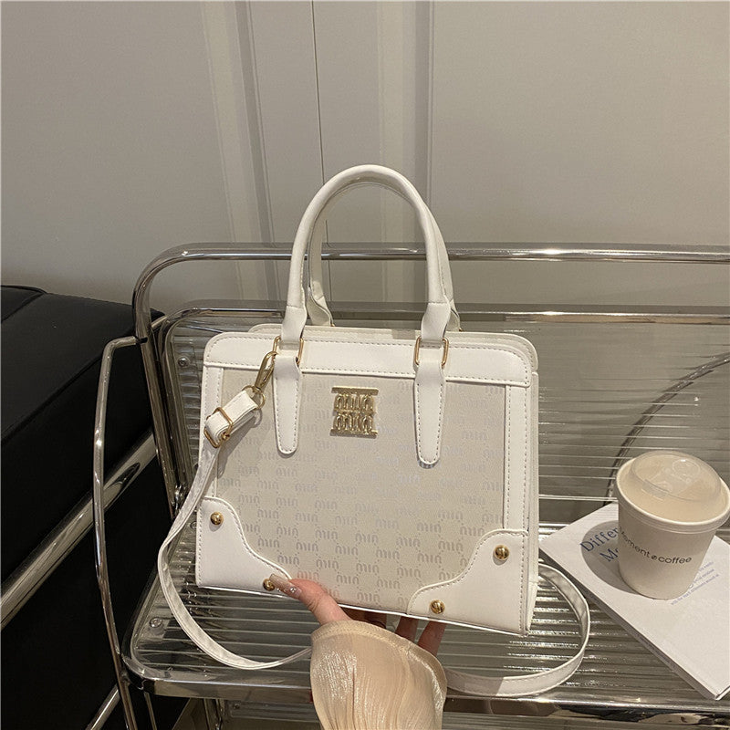 Elegant Mother Daughter Retro Large Capacity Trendy Beautiful Stitching Women's Shoulder Bag