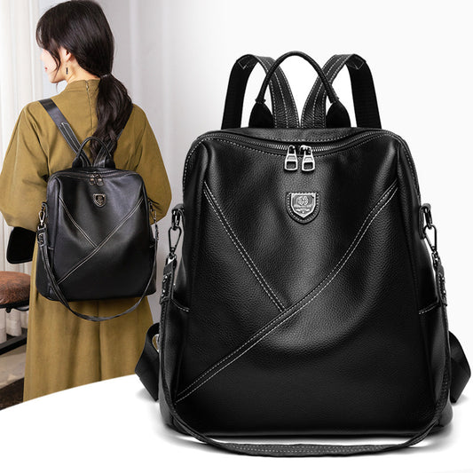 Women's High-grade Leather Fashion Trendy Western Style Super Backpacks