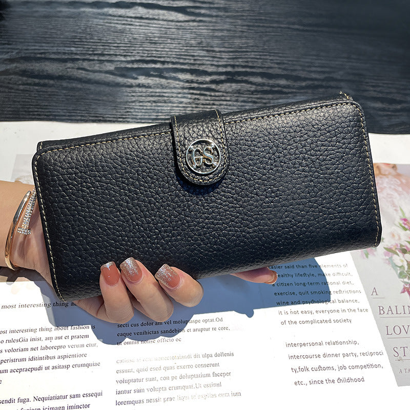 Women's Leather Long Large Capacity Fashion Simple Card Holder