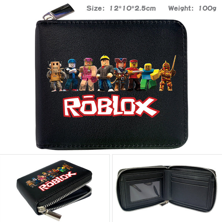 Virtual World Peripheral Zipper Game Fold Men's Wallets