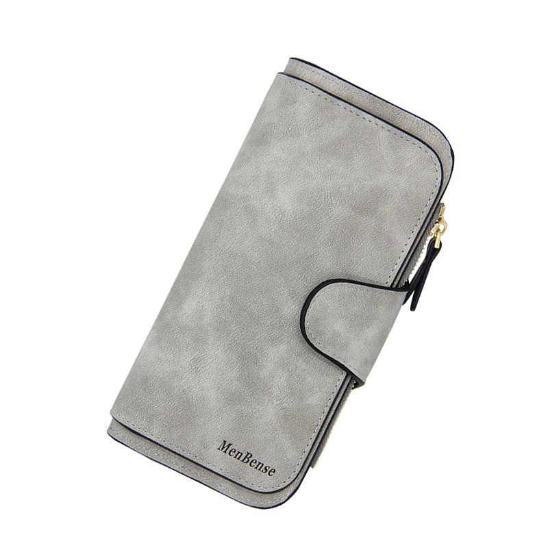 Women's Personalized Fashion Long Simple Oil Wax Leather Solid Ladies Wallets