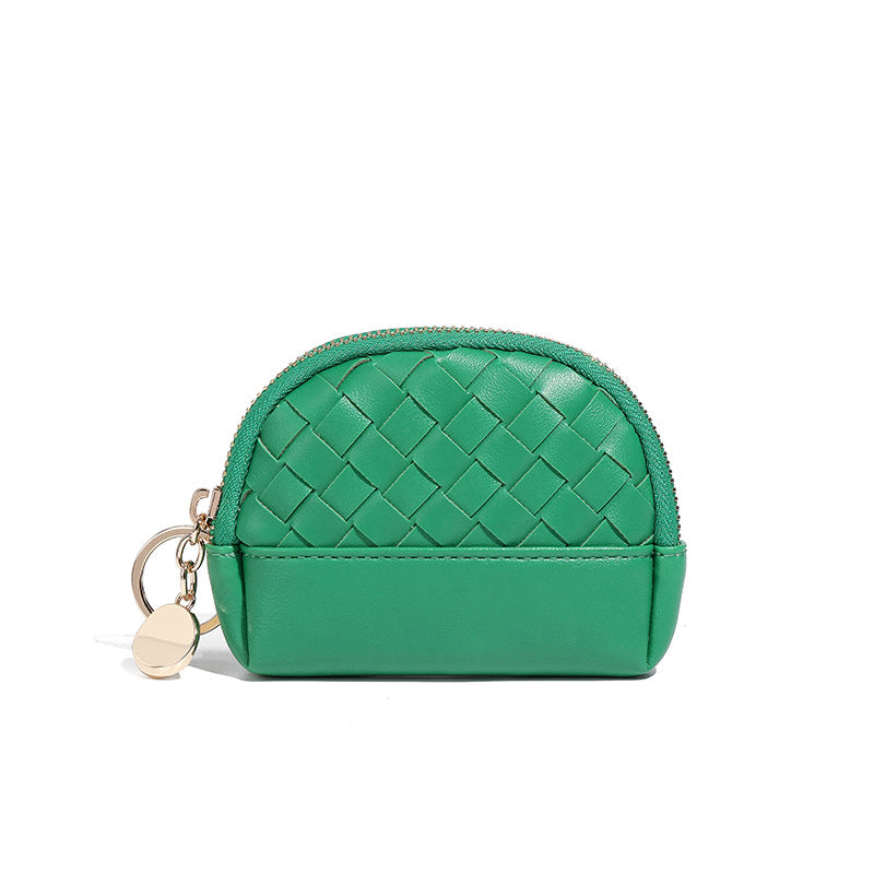 Creative Women's Hand-woven Simple Leather Zipper Ladies Wallet