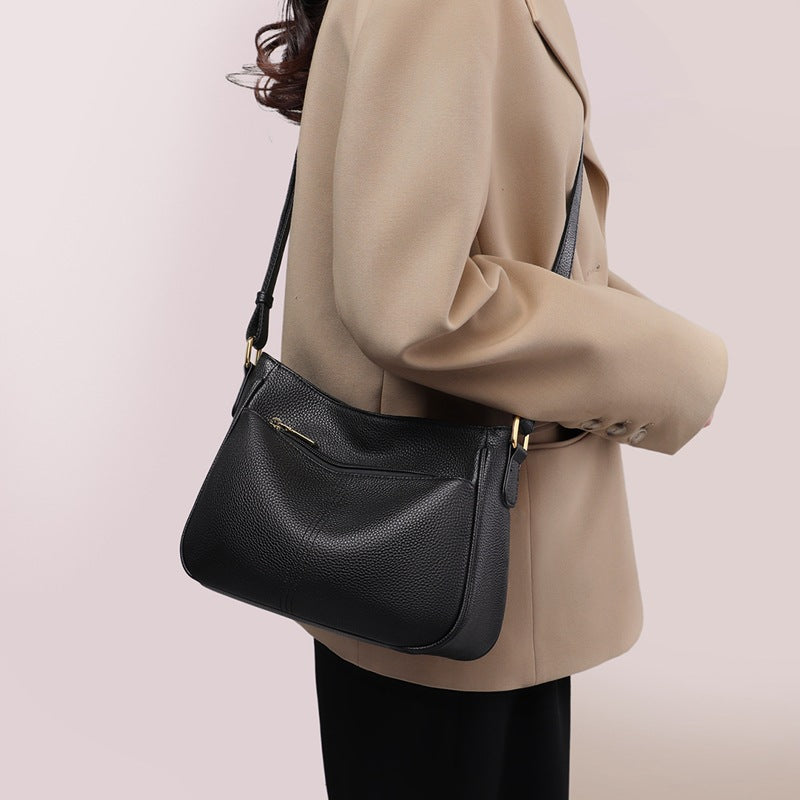 Women's Genuine Leather Underarm Summer Large Capacity Oblique Shoulder Bags