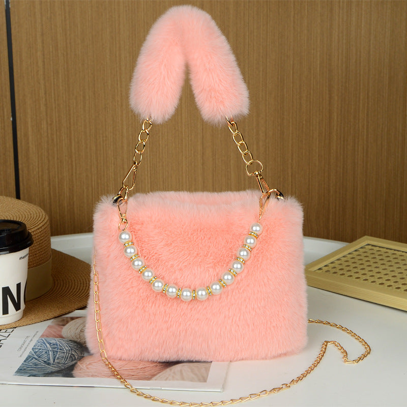 Plush Female Niche Chain Fashion Fur Women's Shoulder Bag