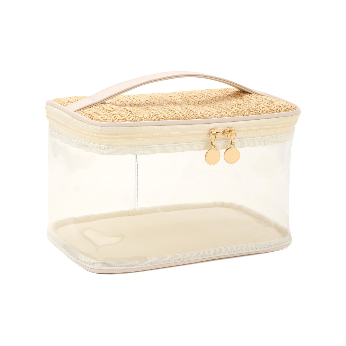 Large Capacity Straw Woven Toiletry Cosmetics Portable Storage Bags