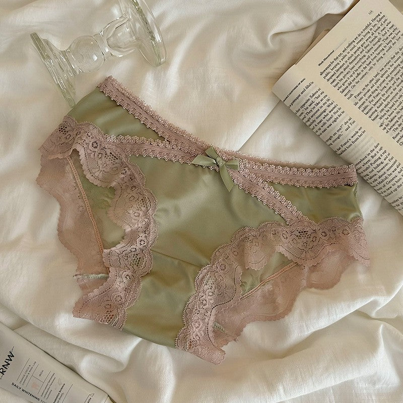 Sexy Color Matching Comfortable Waist Pure Cotton Panties