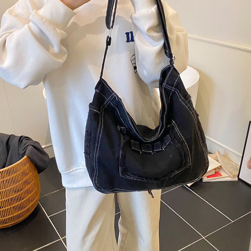Leisure Denim Large Capacity Simple Commute Bags