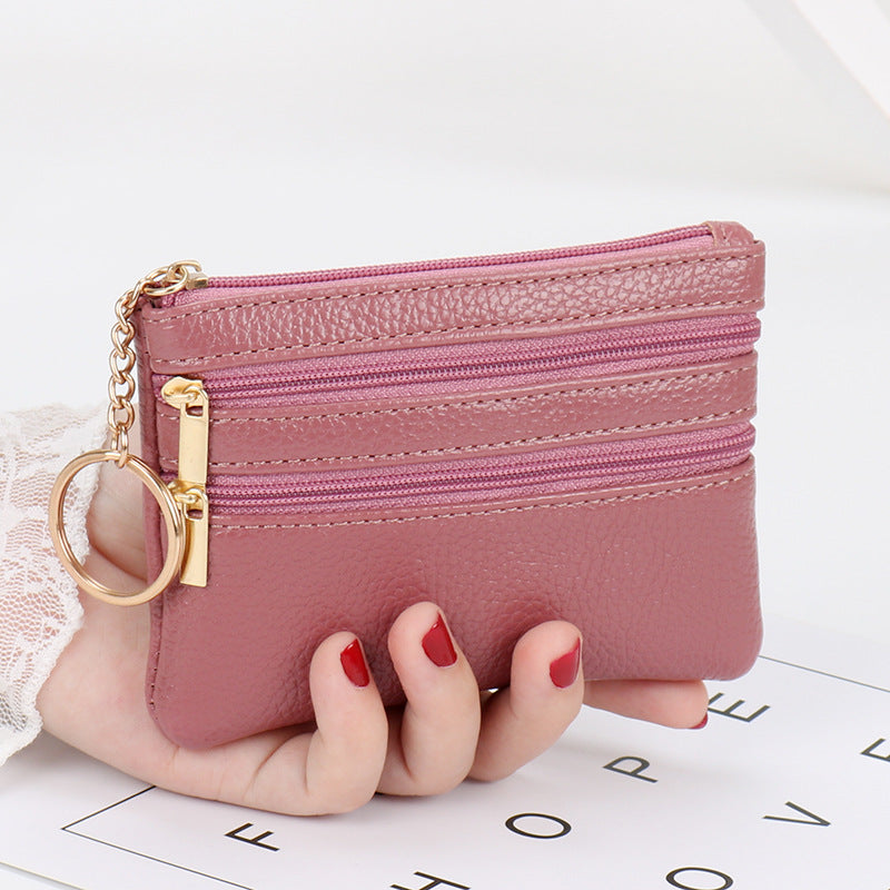 Women's Leather Tactile Feel License Soft Coin Purses