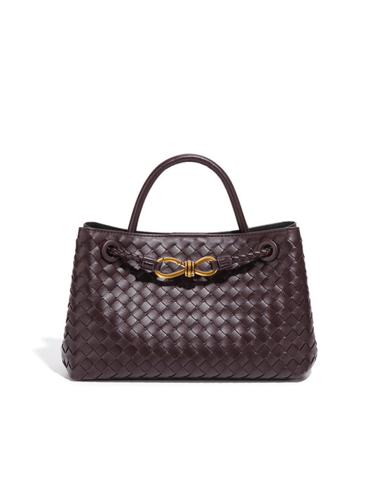 Women's Fashion Horizontal Hand-woven Large Capacity Commuter Bags