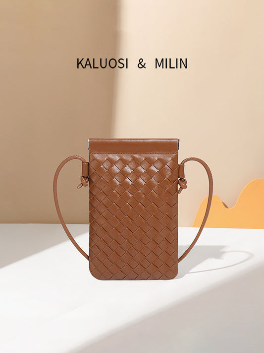 Autumn Woven Cell Niche Texture Mini Crossbody Bags