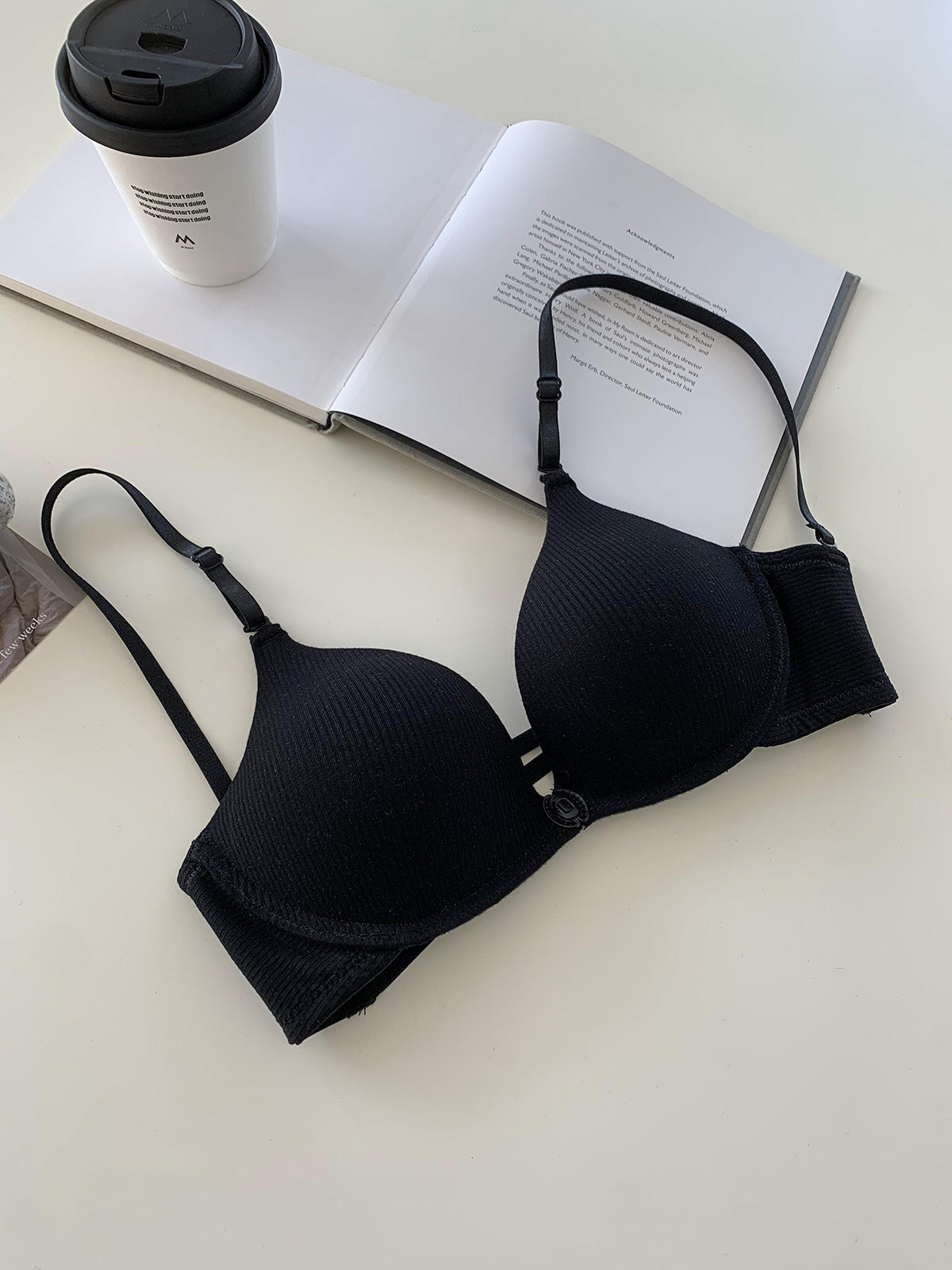 Women's Simple Solid Color Wireless Underwear Small Lingerie Sets