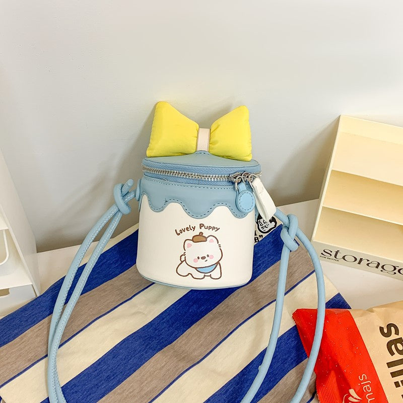 Women's Macaron Light Color Cute Contrast Bow Animal Backpacks