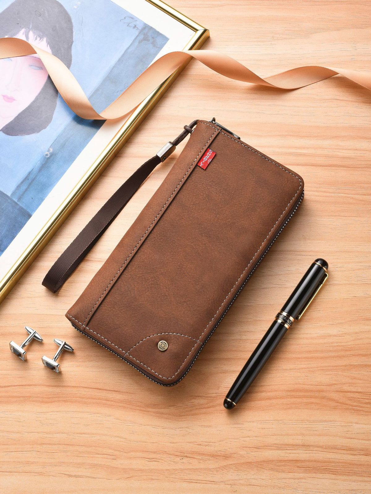 Men's Long Trendy Multi Slots Retro Large Men's Wallet
