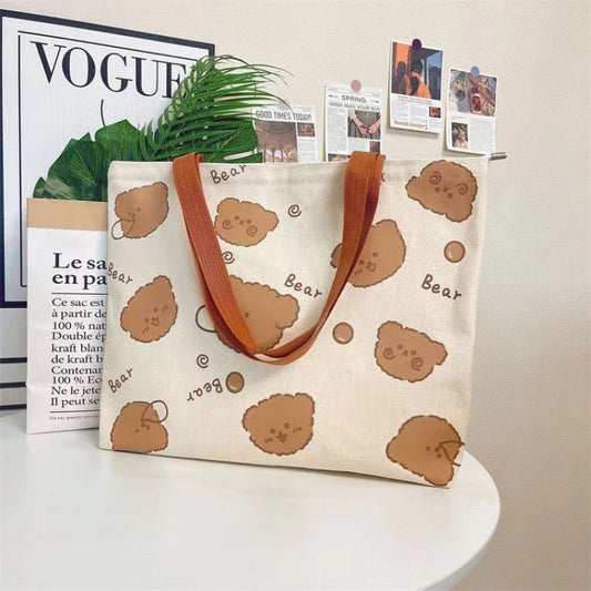 Women's Large Capacity Canvas Minnie Portable Fashion Shoulder Bags
