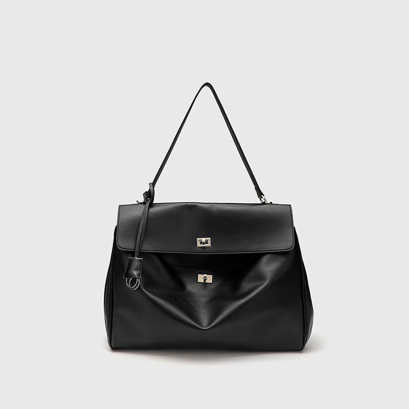 Women's Genuine Leather High-grade Underarm Commuter Kelly Shoulder Bags