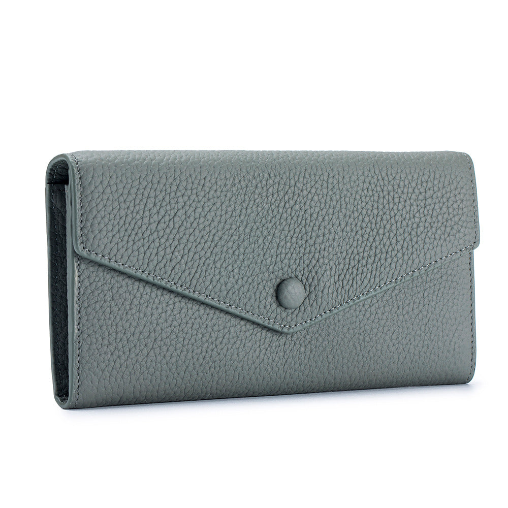 Long Genuine Leather Multifunctional Clutch Soft Simple Handbags