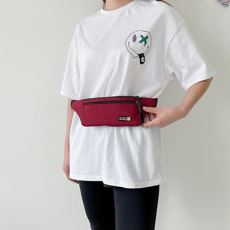 Women's & Men's & Running Household Slanted Mobile Printing Men's Waist Packs