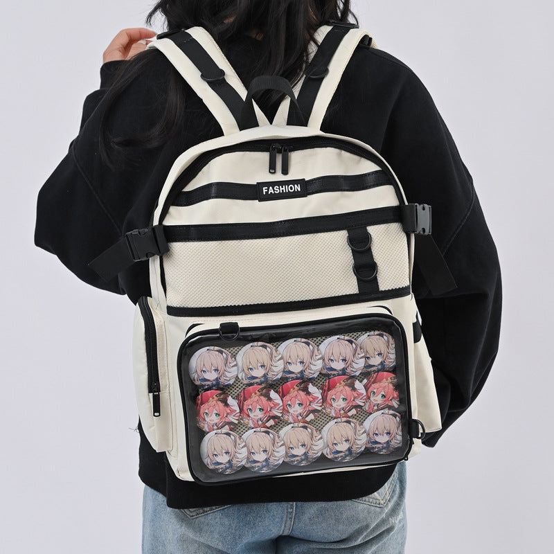 Cartoon Transparent Large Capacity Trendy Detachable Backpacks