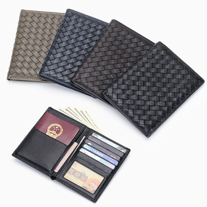 Women's & Men's Sheepskin Hand-woven Passport And Leather Multifunctional Ladies Wallets