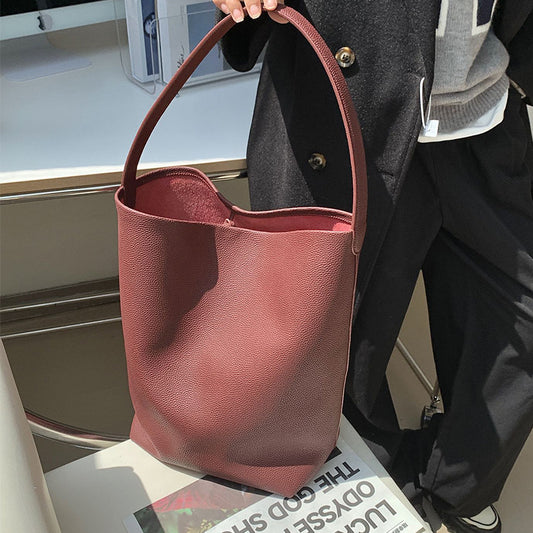Women's Design Cowhide Large Capacity Versatile Simple Shoulder Bags