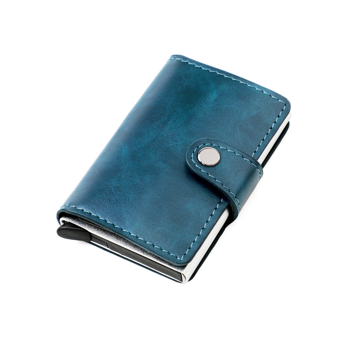 Men's Box Shielded Swiping Slim Credit Alloy Card Holder