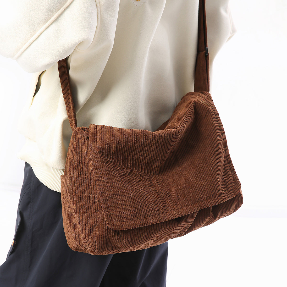 Classic Women's Simple Corduroy Canvas For Bags