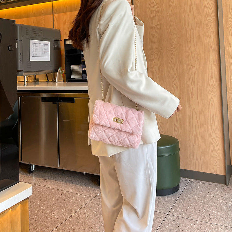 Slouchy Versatile Plush Chain Mobile Sweet Crossbody Bags