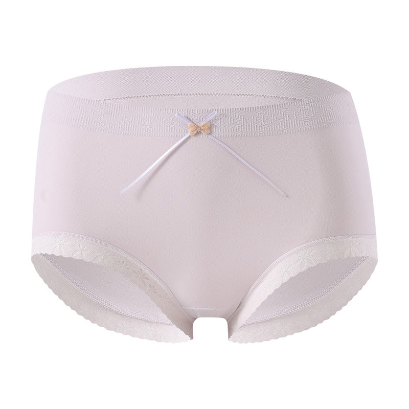 Women's Elastic Underwear Mid Waist Pure Color Panties