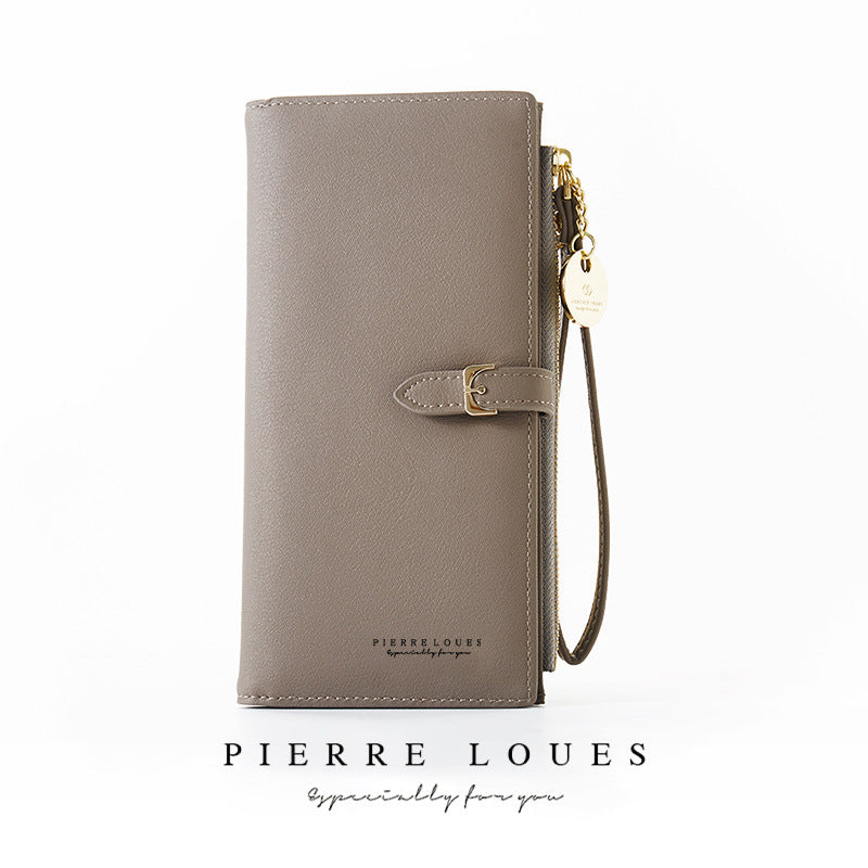 Women's Solid Color Long Simple Fashion Large Ladies Wallet