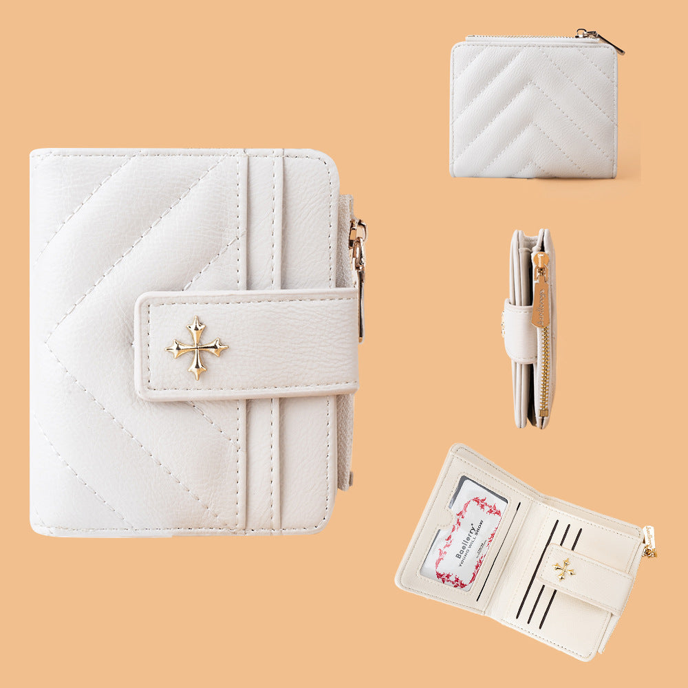 Women's Cruciate Flower Off Short Style Fashion Advanced Purses