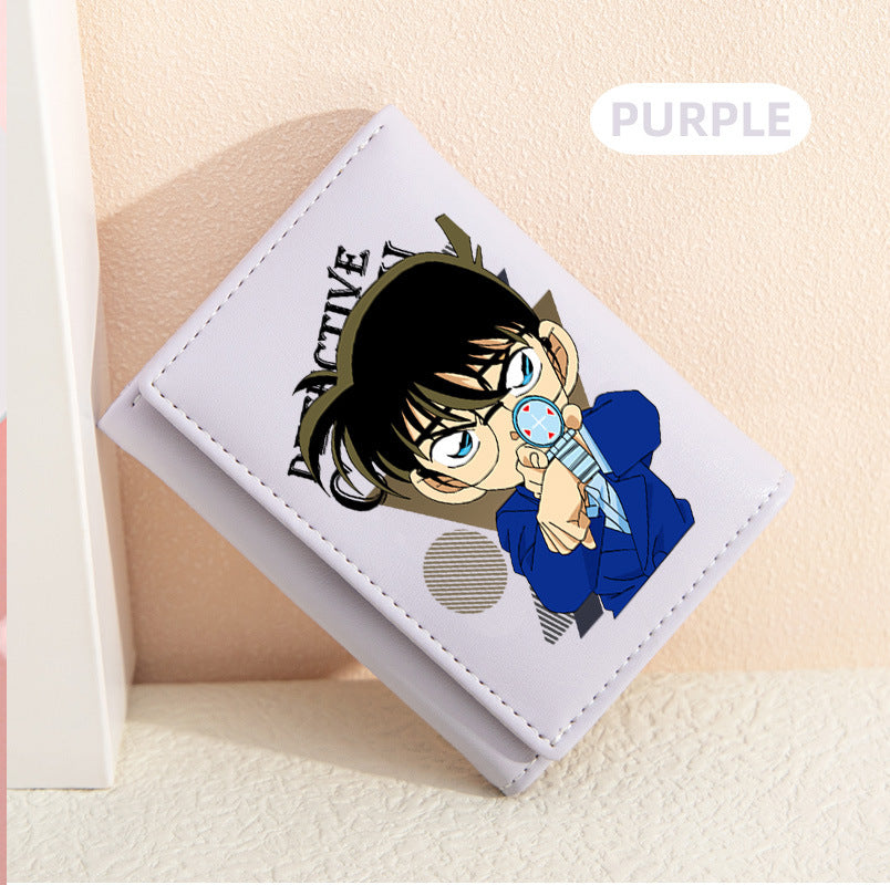 Women's Detective Conan Peripheral Mini Short For Ladies Wallet