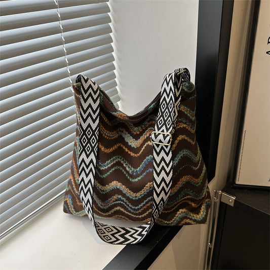 Women's Style Personalized Plaid Trendy Spring Large Capacity Shoulder Bags