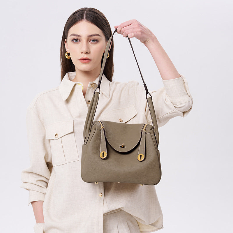 Women's First Layer Cowhide Lindi Underarm Leather Women's Shoulder Bag