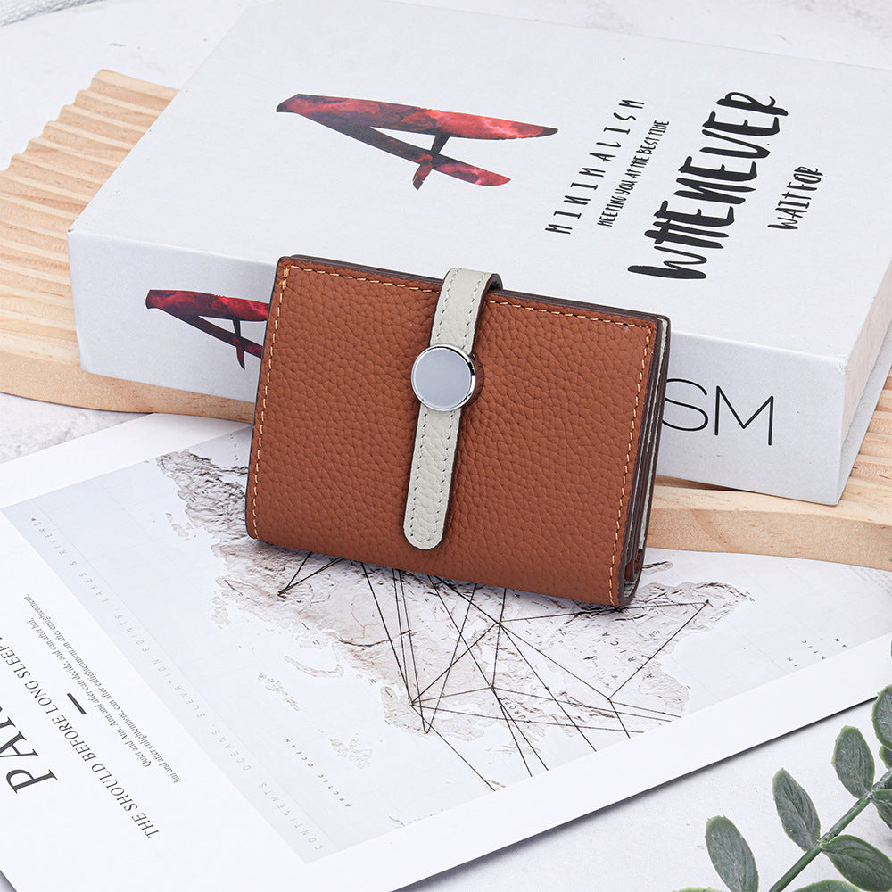 Women's Layer Short Cowhide Mini Fashion Genuine Leather Ladies Wallet