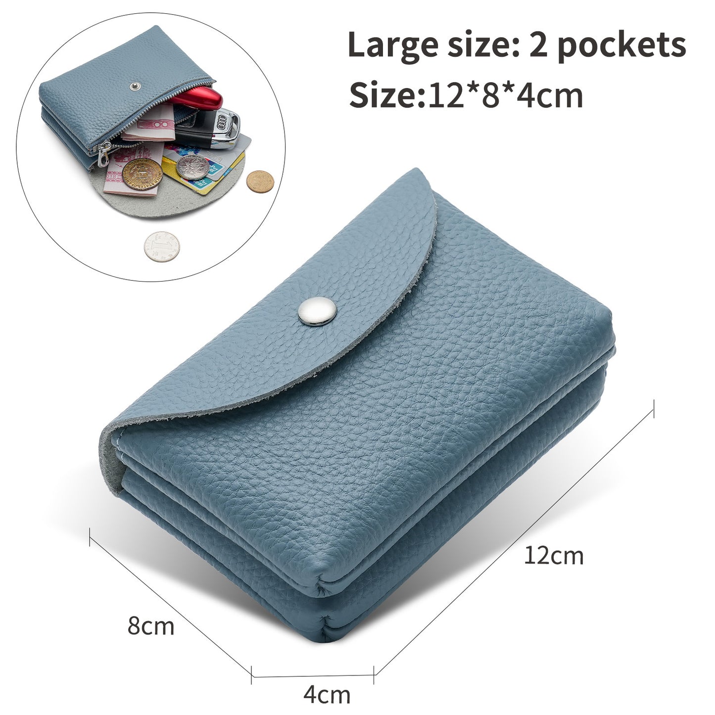 Women's Super Soft First Layer Cowhide Simple Coin Purses