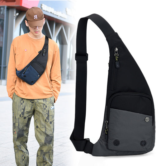 Women's & Men's Style Trendy Contrast Color Waterproof Fashion And Men's Chest Bags
