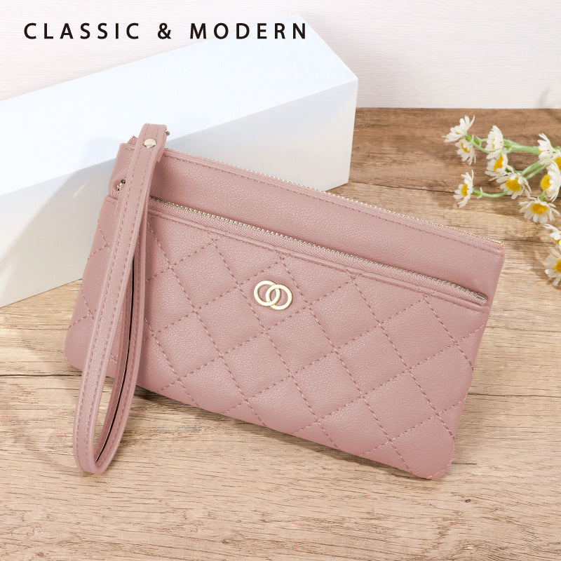 Women's Classic Style Fashion Saving Rhombus Clutch Ladies Wallets