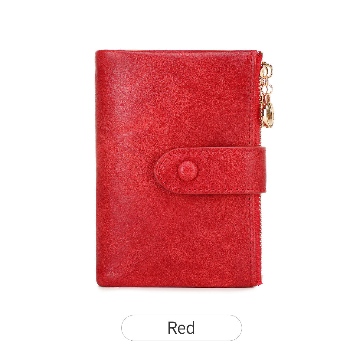 Women's Simple Trifold Double Zipper Short Ladies Wallet