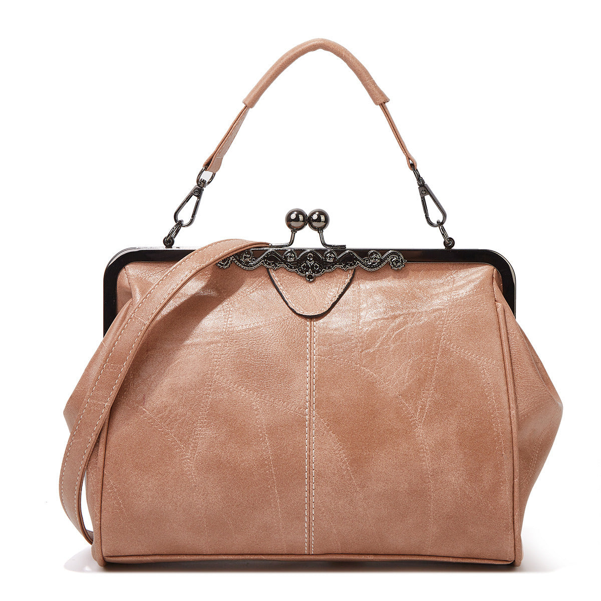 Women's Fashion Clip Oily Leather Spanish Bags
