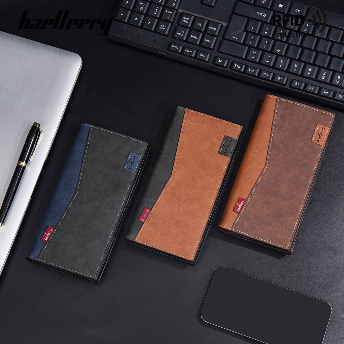Men's Business Retro Multi Slots Thin Section Men's Wallet